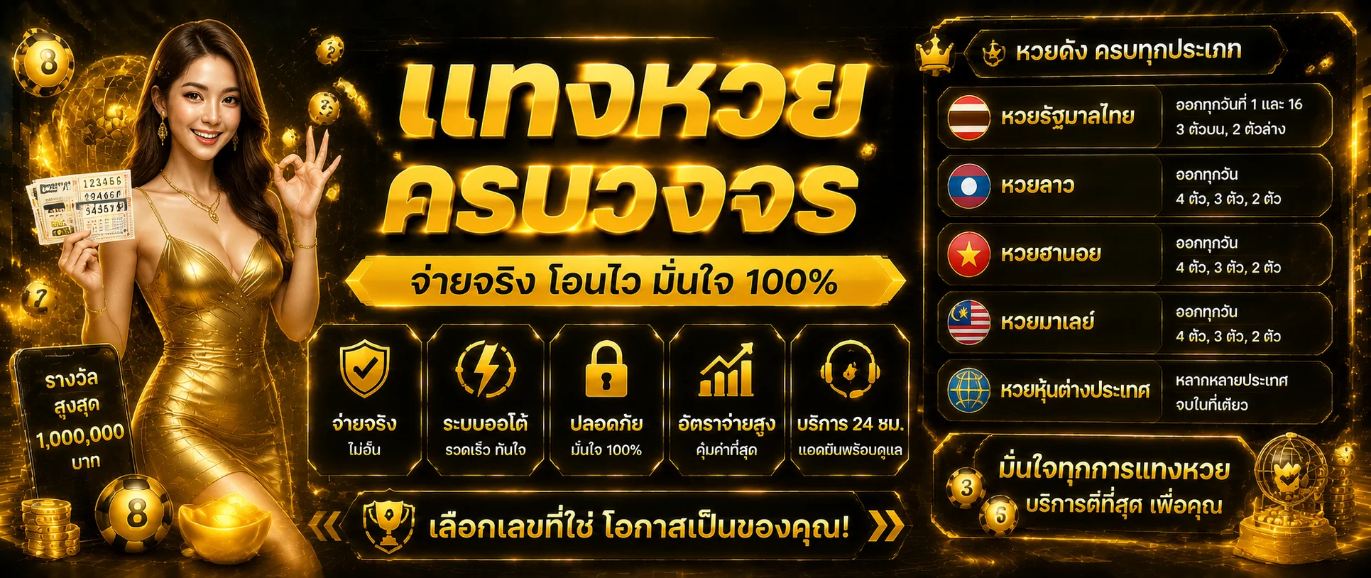 GODS3 แทงหวยออนไลน์ ทุกสำนัก หวยรัฐบาล หวยลาว หวยฮานอย อัตราจ่ายสูง